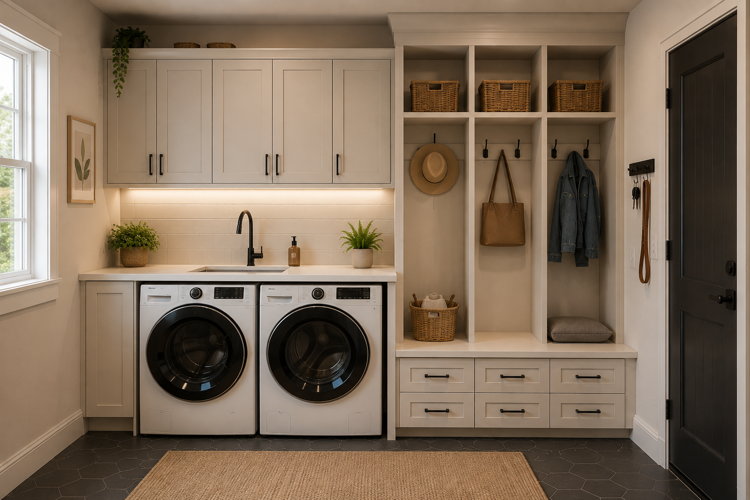 Laundry and mudroom storage